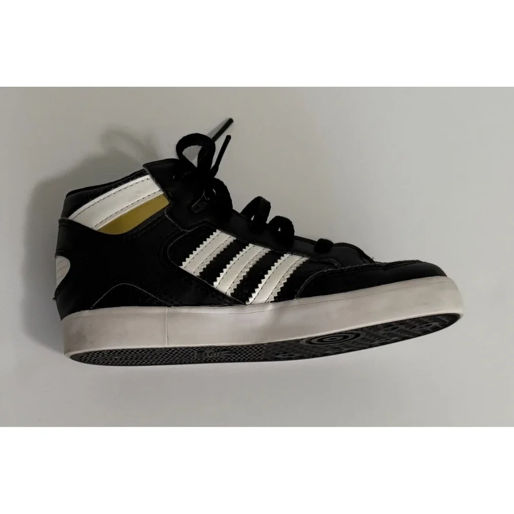 Adidas Hoops‎ Mid 2.0 Kids Black White Gold Sneakers Size 10K FV5738 Ortholite